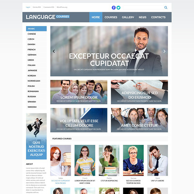 Language Courses WordPress Theme (education WordPress theme) Item Picture