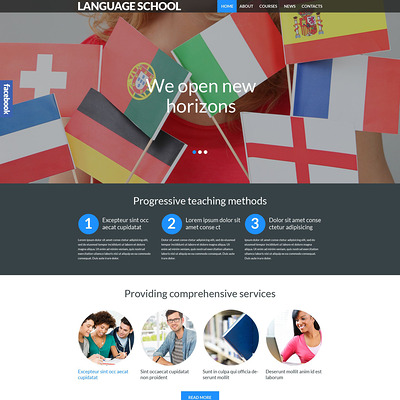 Language School Responsive WordPress Theme (education WordPress theme) Item Picture