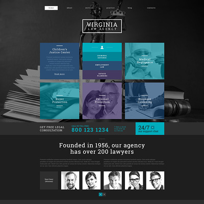 Law Firm Responsive WordPress Theme (WordPress theme for lawyers and law firms) Item Picture