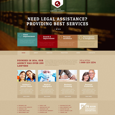 Lawyers Agency Joomla Template (Joomla template for lawyers and law firms) Item Picture