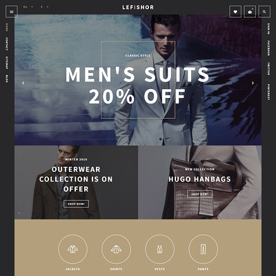 Lefishor (PrestaShop theme for mens clothing) Item Picture