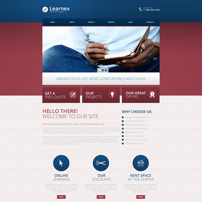 Library Responsive Drupal Template (Drupal theme for education) Item Picture