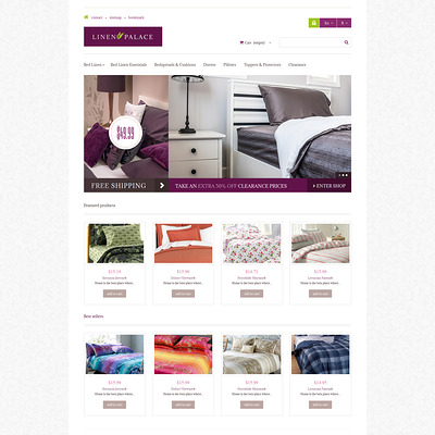 Linen Palace PrestaShop Theme (PrestaShop theme for home decor stores) Item Picture
