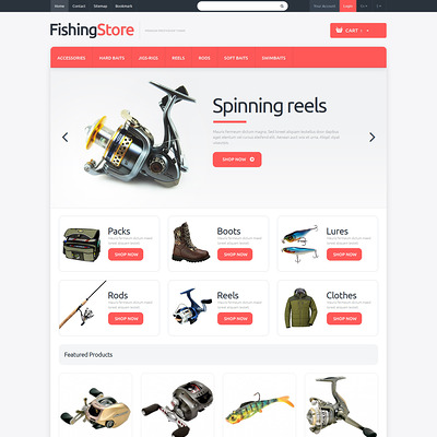 Love Fishing PrestaShop Theme (PrestaShop theme for fishing stores) Item Picture