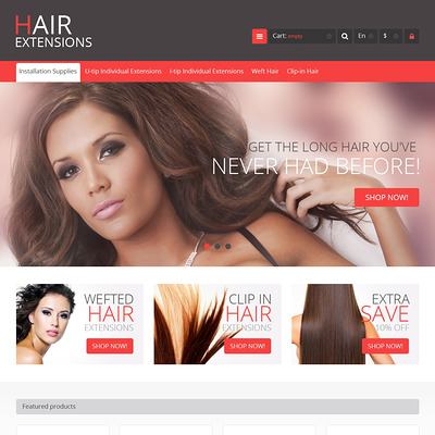 Luxury Hair PrestaShop Theme (PrestaShop theme for hair extensions and hair products) Item Picture
