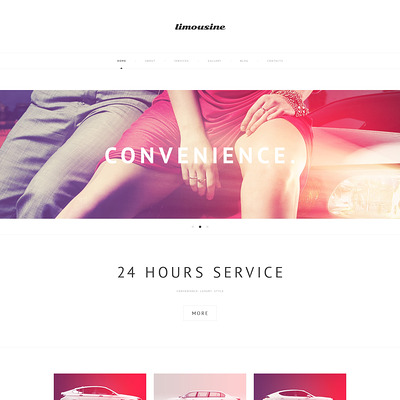 Luxury Limousine Services WordPress Theme (WordPress theme for car, vehicle, and automotive websites) Item Picture