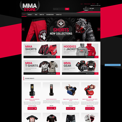 MMA Items Shopify Theme (Shopify theme for sports stores) Item Picture