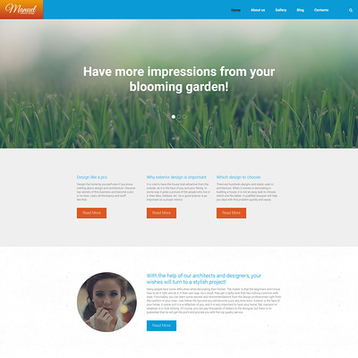 Manuel WordPress Theme (WordPress theme for landscapers and gardeners) Item Picture