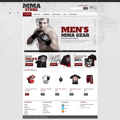 Martial Arts Store PrestaShop Theme (PrestaShop theme for sports stores) Item Picture