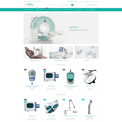 Medical Equipment Magento Theme (Magento theme for medical and health stores) Item Picture
