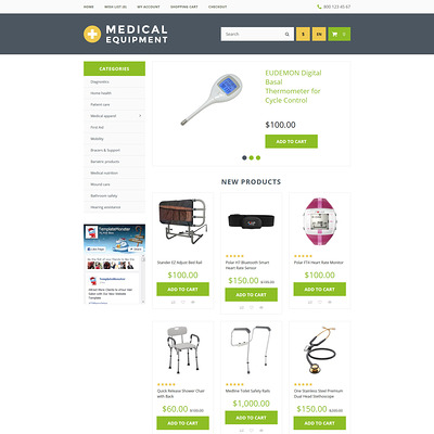 Medical Equipment OpenCart Template (OpenCart theme for health and medical stores) Item Picture