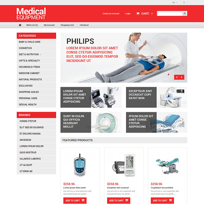 Medical Equipment Responsive OpenCart Template (OpenCart theme for health and medical stores) Item Picture