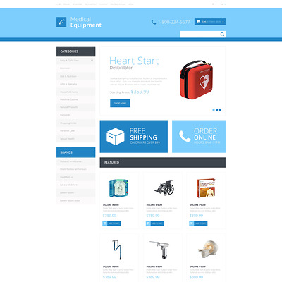 Medical Equipment Responsive OpenCart Template (OpenCart theme for health and medical stores) Item Picture