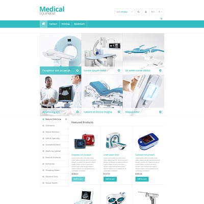 Medical Equipment Store PrestaShop Theme (PrestaShop theme for health and medical stores) Item Picture