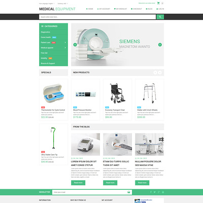 Medical Stuff Store Magento Theme (Magento theme for medical and health stores) Item Picture