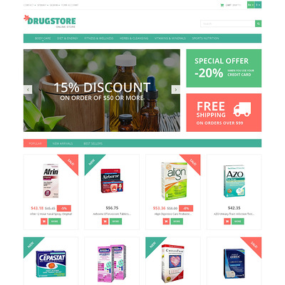 Medicine and Health PrestaShop Theme (PrestaShop theme for health and medical stores) Item Picture
