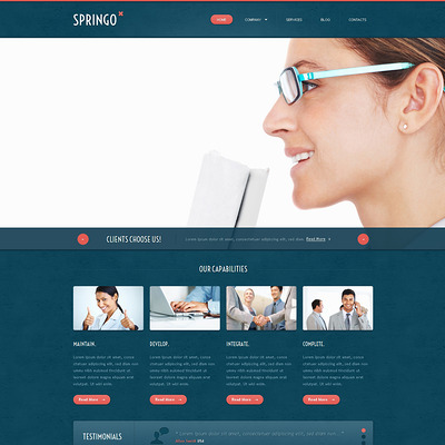 Merchant Services Responsive Joomla Template (Joomla template for financial websites) Item Picture