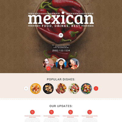 Mexican Food WordPress Theme (WordPress theme for restaurants) Item Picture