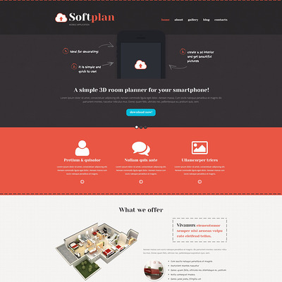 Mobile Apps Promotion WordPress Theme (WordPress theme for promoting apps) Item Picture