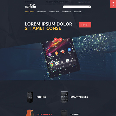 Mobile OpenCart Template (OpenCart theme for electronics) Item Picture