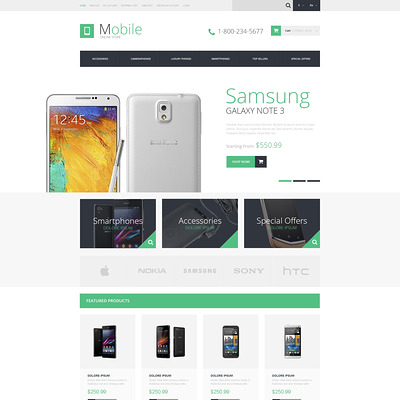 Mobile Store Responsive OpenCart Template (OpenCart theme for electronics) Item Picture