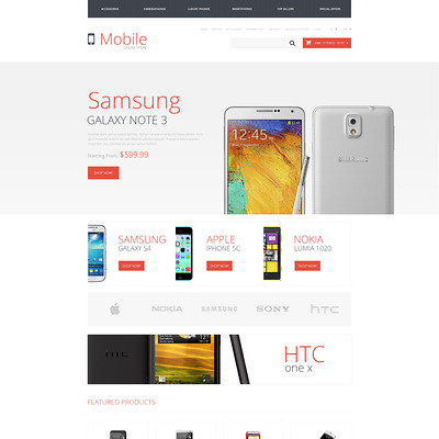 Mobile Store Responsive OpenCart Template (OpenCart theme for electronics) Item Picture