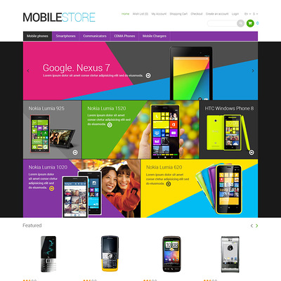 Mobile Store Responsive OpenCart Template (OpenCart theme for electronics) Item Picture