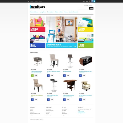 Modern Furniture PrestaShop Theme (PrestaShop theme for furniture stores) Item Picture