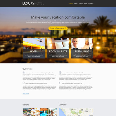 Modern Hotel Business WordPress Theme (WordPress theme for hotels) Item Picture