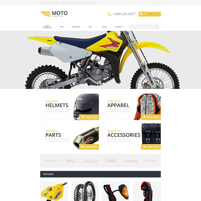 Motorcycle Store OpenCart Template (OpenCart theme for automotive, car, and vehicle stores) Item Picture