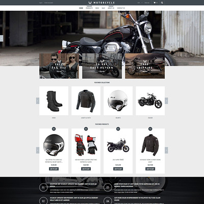 Motorcycle Store Shopify Theme (Shopify theme for car, vehicle, and automotive stores) Item Picture
