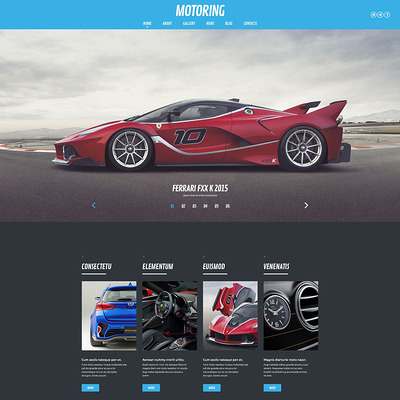 Motoring WordPress Theme (WordPress theme for car, vehicle, and automotive websites) Item Picture