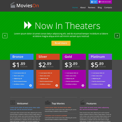 Movie Entertainment WordPress Theme (WordPress theme for movie websites) Item Picture