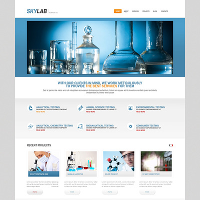 Multi-Purpose Chem Lab WordPress Theme (science WordPress theme) Item Picture