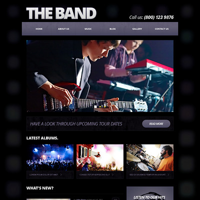 Music Band Responsive Joomla Template (Joomla template for music websites) Item Picture