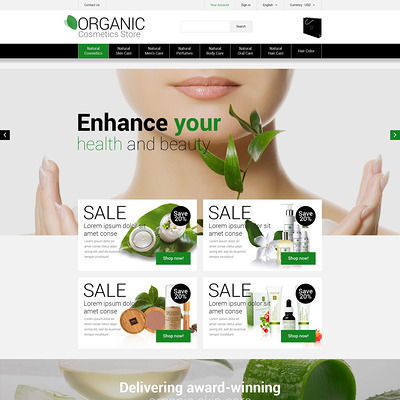 Natural Cosmetics PrestaShop Theme (PrestaShop theme for makeup, cosmetics, perfume, and beauty products) Item Picture