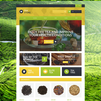 Naturally Grown Tea Magento Theme (Magento theme for coffee and tea stores) Item Picture