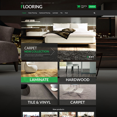 New Flooring OpenCart Template (OpenCart themes for flooring stores) Item Picture