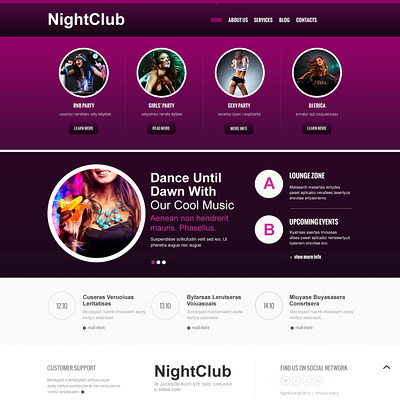 Night Club Responsive Joomla Template (Joomla template for night clubs) Item Picture