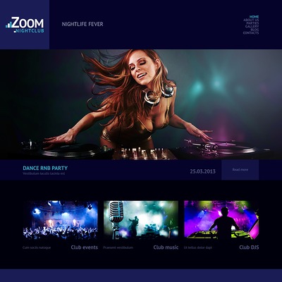 Night Club Responsive WordPress Theme (WordPress theme for night clubs) Item Picture