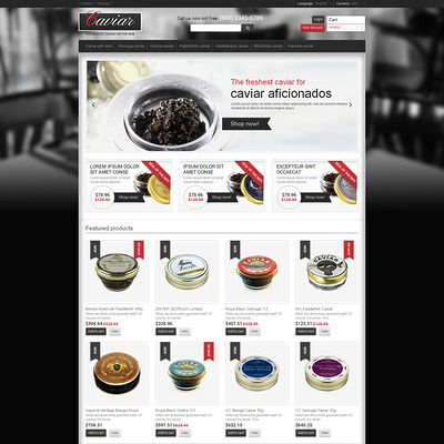 Nourishing Caviar PrestaShop Theme (PrestaShop theme for food stores) Item Picture