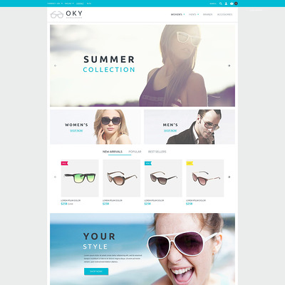 OKY PrestaShop Theme (PrestaShop theme for sunglasses and eyewear) Item Picture