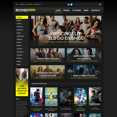 Online Cinema WordPress Theme (WordPress theme for movie websites) Item Picture