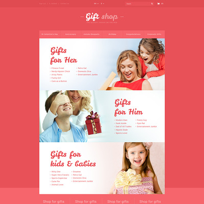 Online Gifts Shop PrestaShop Theme (PrestaShop theme for gift shops) Item Picture