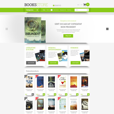Online Literature Orders OpenCart Template (OpenCart theme for book stores) Item Picture