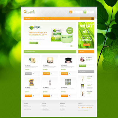 Organic Cosmetics Store PrestaShop Theme (PrestaShop theme for makeup, cosmetics, perfume, and beauty products) Item Picture
