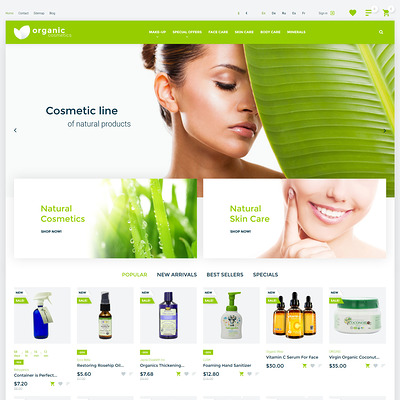 Organic cosmetics (PrestaShop theme for makeup, cosmetics, perfume, and beauty products) Item Picture