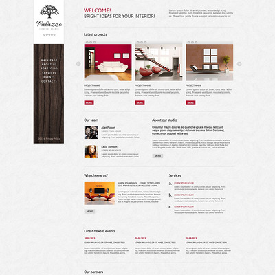 Outstanding Interior Design Joomla Template (Joomla template for interior design websites) Item Picture