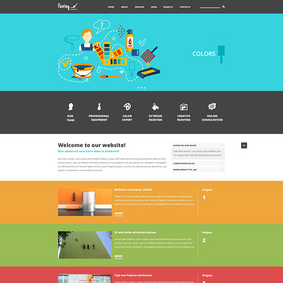 Painting Company Joomla Template (Joomla template for construction companies) Item Picture