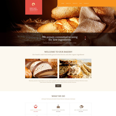 Pastries WordPress Theme (WordPress theme for restaurants) Item Picture